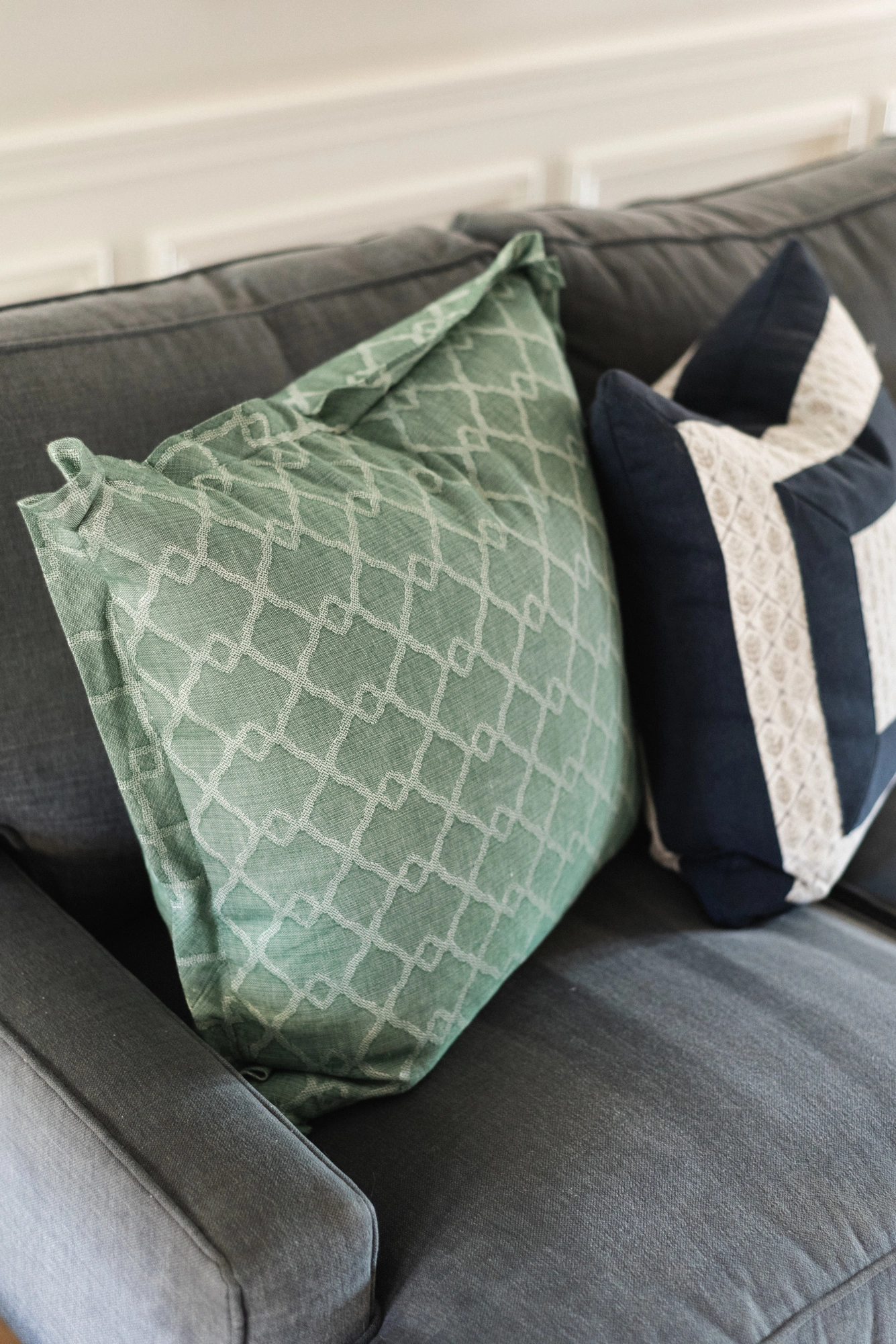 throw pillows on couch