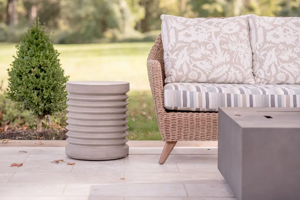Outdoor couch and side table