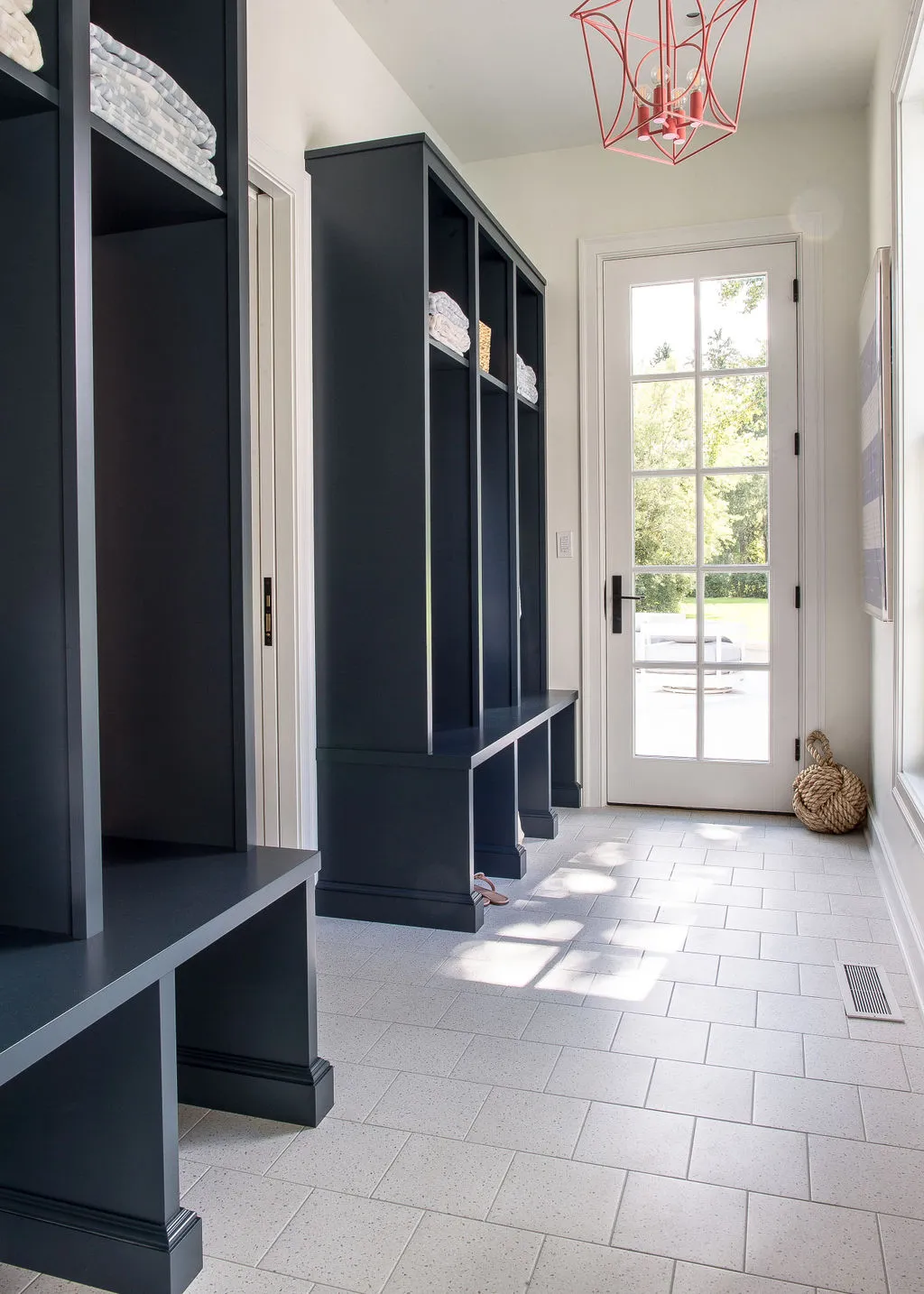 Pool house mud room and lockers