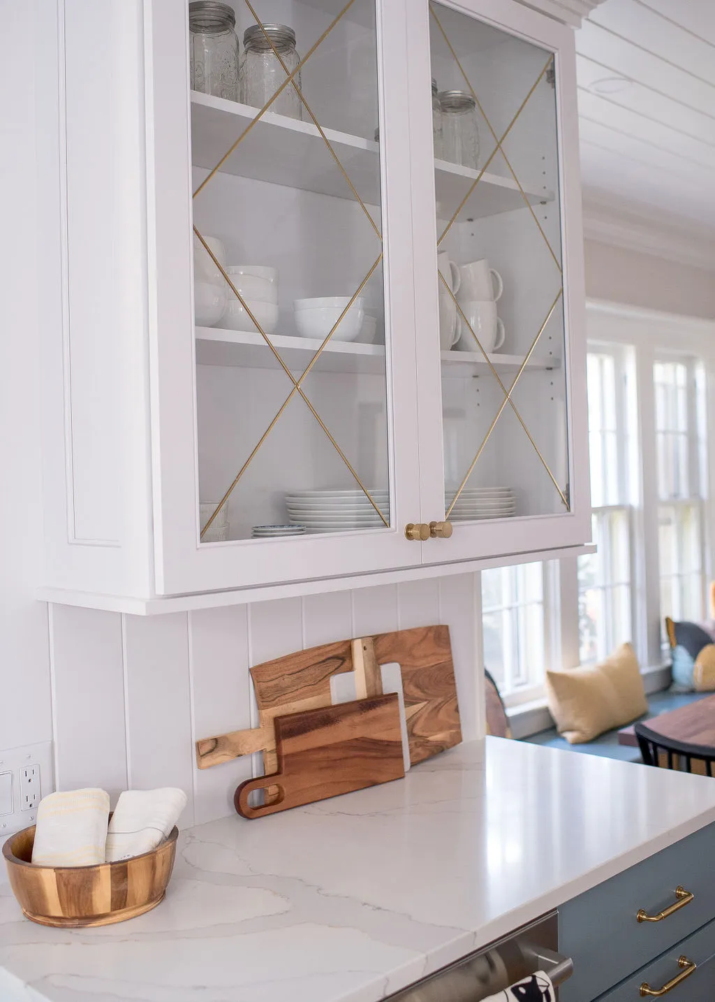 upper kitchen cabinets with glass doors