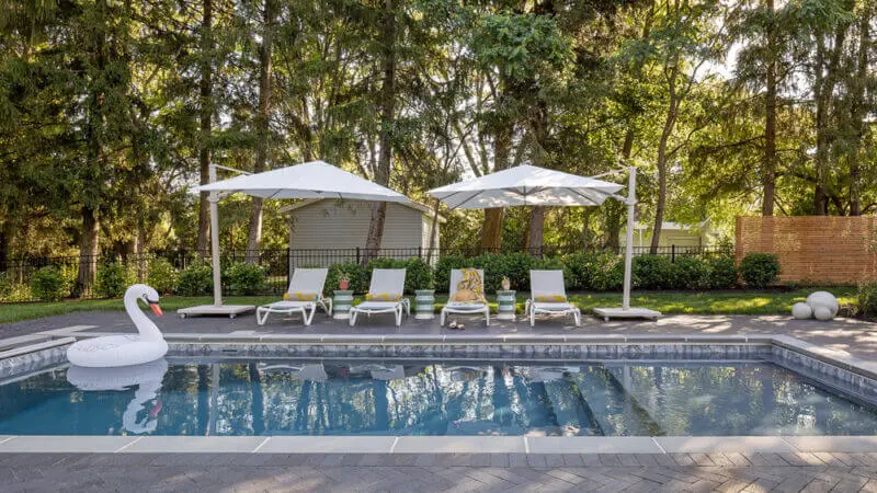 pool with trees in background